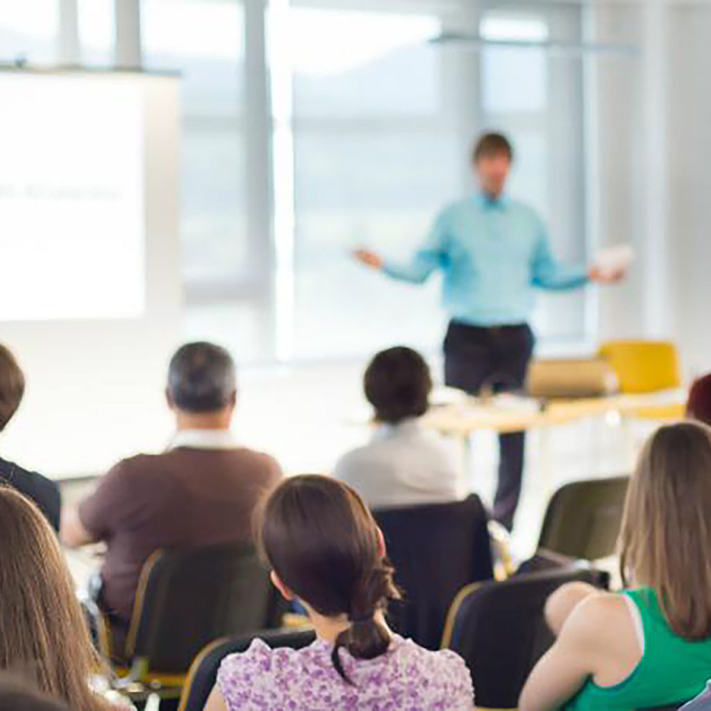 Attendees at a workshop for living and working with hearing loss.